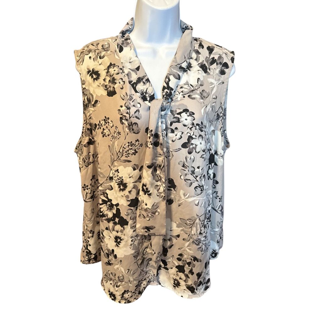 Liz Claiborne Soft Petal Whisper Tie-Neck Blouse - Spring Spring Refresh